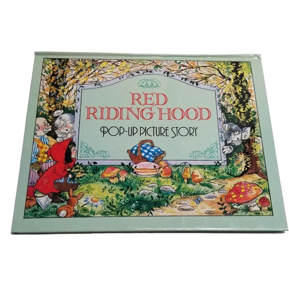 Vintage Little Red Riding Hood Pop Up Picture Story Brown Watson Czechoslovakia